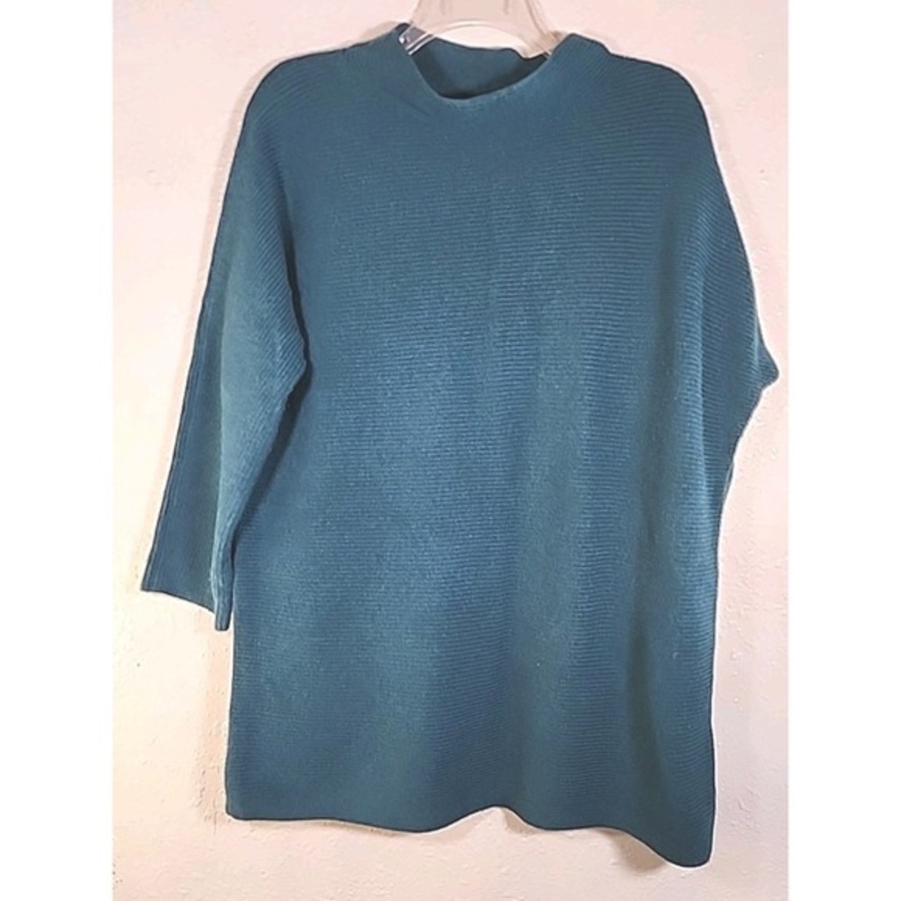 Lands End L Dark Green Cotton Blend‎ Sweater